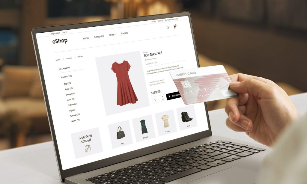 Ecommerce platform with card